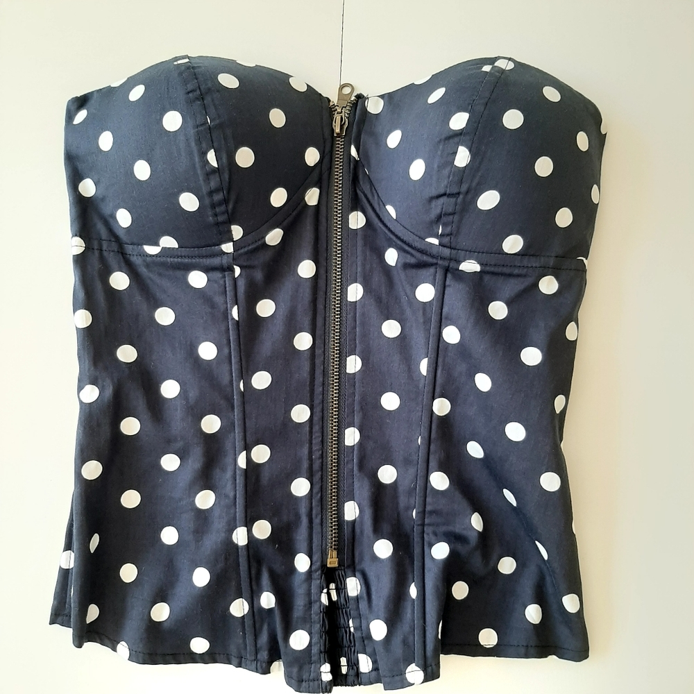 Blue Polca Dot Tube by SayWhat Brand